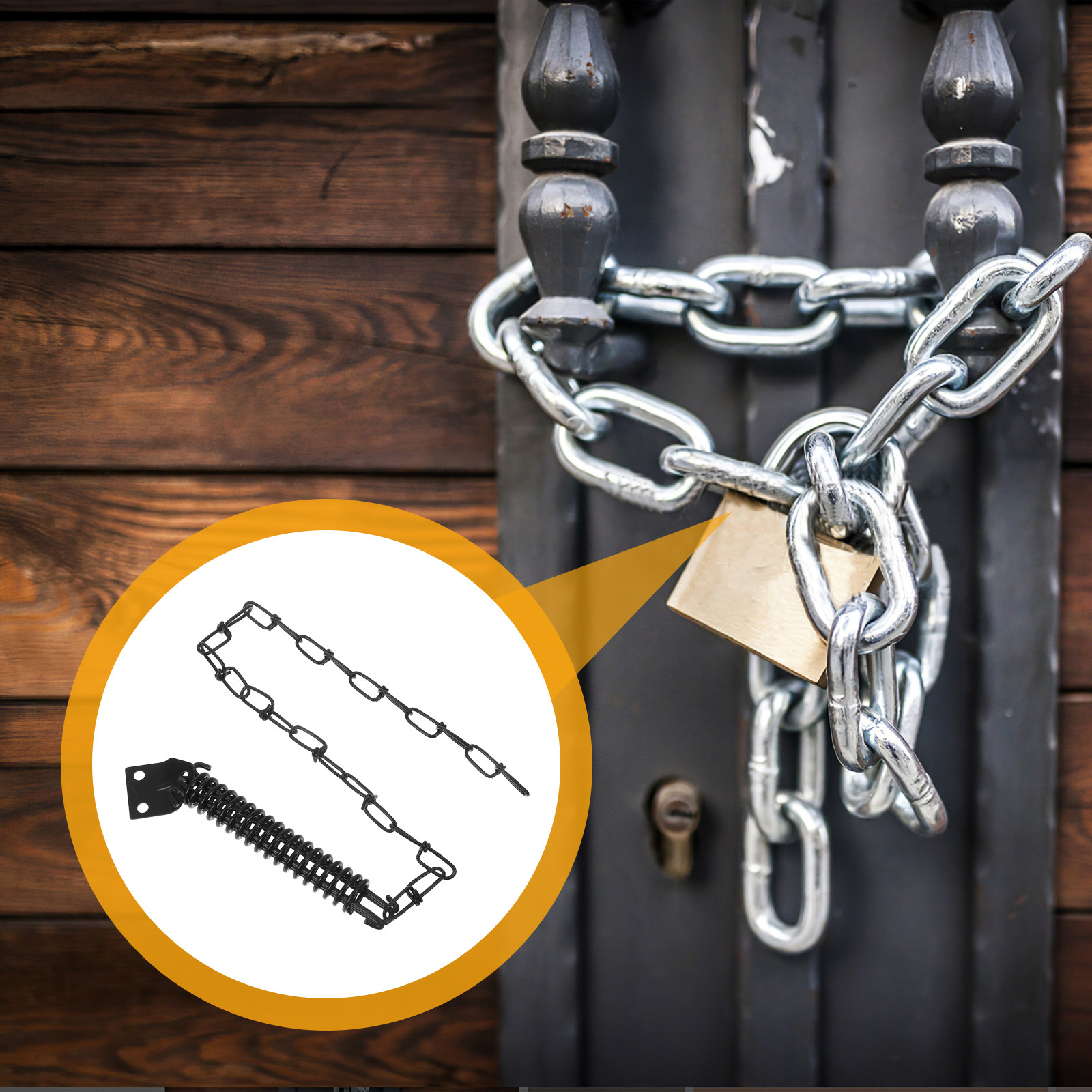 1Set Iron Door Chain Windproof - Security Chain Door ulasan dan harga