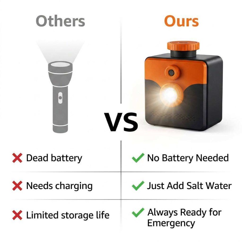 Saltwater Lamp Salt Water Powe - Power Outage Light ulasan dan harga